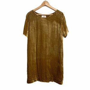 TOAST UK Silk Blend Velvet Shift Dress